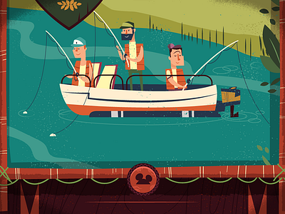 fishermen at sea cartoon