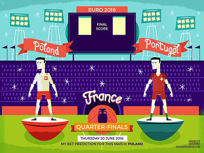 ::::Euro2016 Quarter-finals Poland vs Portugal::: euro euro2016 fans football players score stadium subbuteo