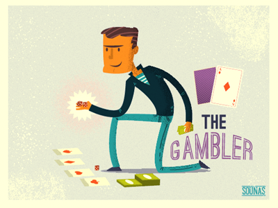 :::The Gambler::: addiction cards dice gambler illustration