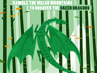 :::Welsh Green Dragon::: dragon fantastic beasts mountain trees