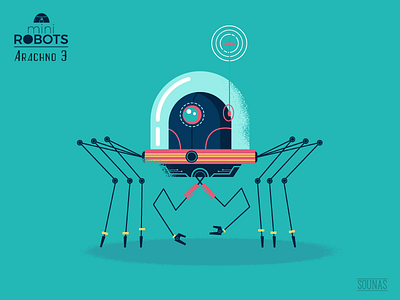 :::Mini Robots - Arachno::: ball beep buttons character design robot space spider tech