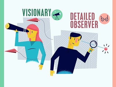 :::Business Partners::: infographic observer people visionary
