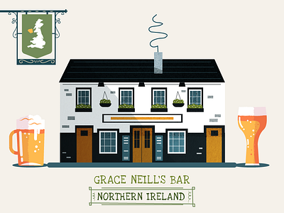 :::Pub illustration::: architect bar beer building design drink english irish pub