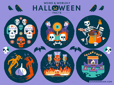 :::Halloween Illustrations - part A::: ghost halloween illustration pumpkin skulls spooky traditions