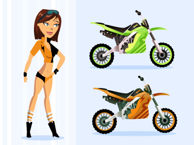 Sexy Girl bike game girl graphic sexy