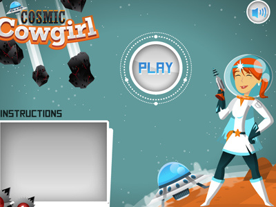 :::Space Girl::: character game ipad space splash screen