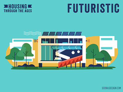 :::Housing through the ages infographic : futuristic house::: architecture building future futuristic house minimal