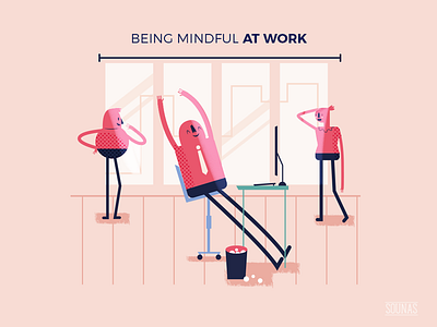 :::Mindful illustration - at work:::