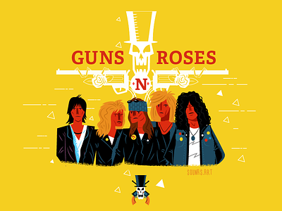 :::Guns'N'Roses::: 90s band guns illustration music rock roses