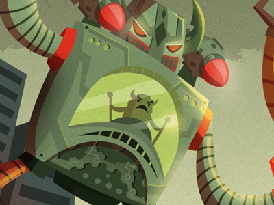 Robots! illustration monsters robots rockets sweet