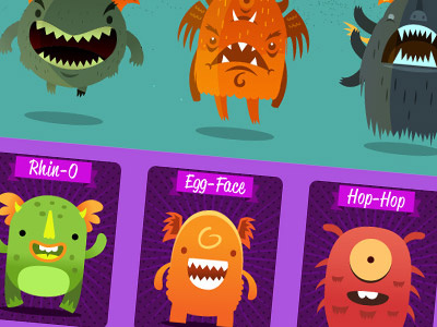 MonsterUp 2 Characters characters game graphics monsters