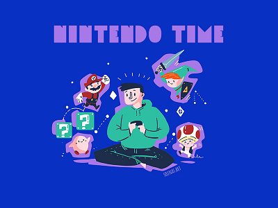 :::Nintendo Time::: gamer kirby link nintendo player super mario video game zeld