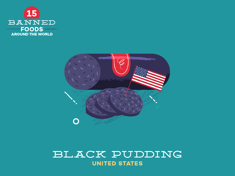:::Banned food - black pudding::: pudding blood cake blood usa food banned