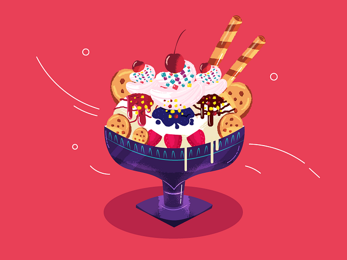 :::Sundae ice cream::: by Elias Sounas on Dribbble