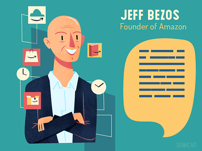 :::Jeff Bezos-Amazon::: amazon illustration person portrait vector