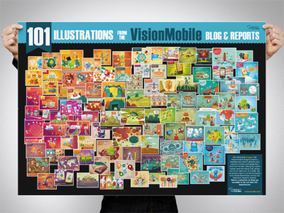 101 illustrations poster blog posts covers editorial illustrations mobile posters reports technology visionmobile