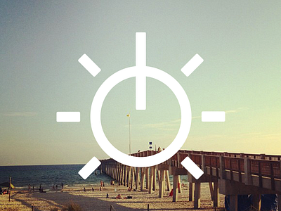 Shoreline Studio Logomark audio beach icon identity logo morning music sky sun sunrise symbol water