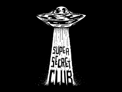 Super Secret Club - Abducted Tee abduction alien comic ditko illustration laser beam outer space plan 9 spaceship tee tractor beam tshirt