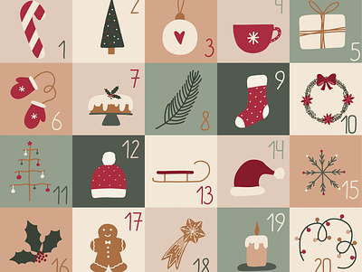 Advent calendar advent calendar christmas design event gift graphic design holiday illustration new year vector