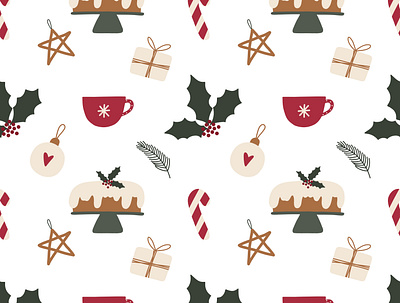 Christmas pattern christmas design event gift graphic design holiday illustration merry new year paper pattern vector
