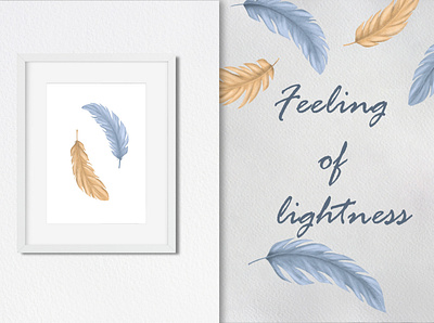 Feeling of lightness branding design feather graphic design illustration lightness