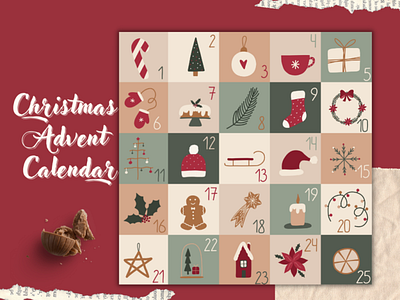 Advent calendar advent calendar christmas design gift graphic design holiday illustration new year vector