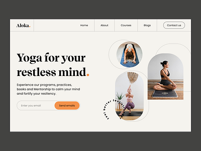 Yoga website design ui ui ux ux web design
