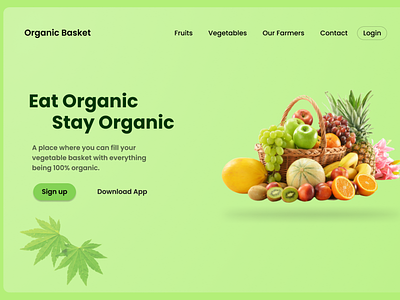 Organic market website design figma graphic design ui ux web web design