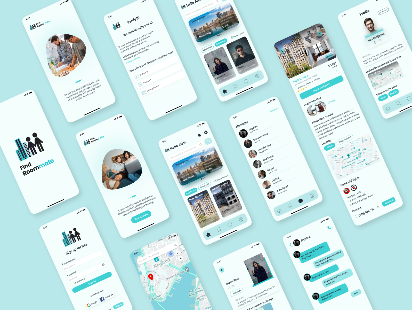 Find Roommate App by Abhishek Edla on Dribbble