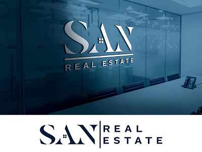 SAN Real Estate Logo a brand branding elegant home house logo n real estate realtor realty s san windows