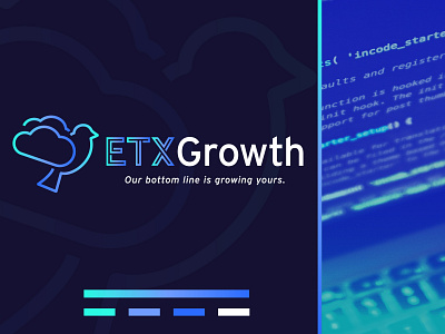 ETX Growth Logo cloud computer computing dove it logo security tech technology