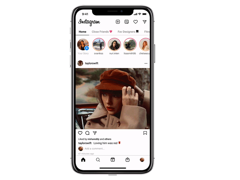 Instagram Content Relevancy content relevancy figma instagram product design prototyping smart animate social media
