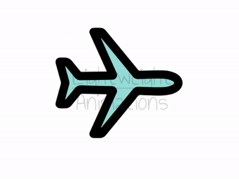 Airplane Flying Through Clouds Lottie Animation airplane clouds flight member plane sky travel