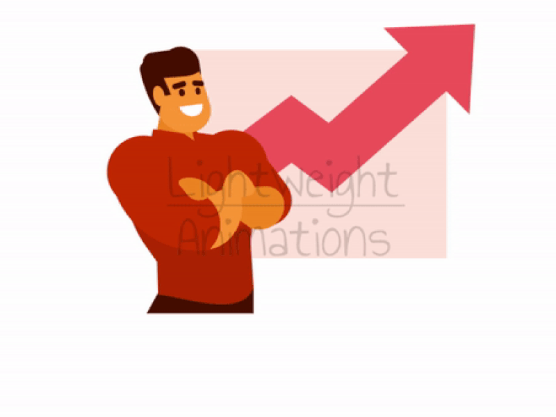 Animated Businessman Lottie Animation business business growth business growth with chart businessman chart finance growth growth chart member people