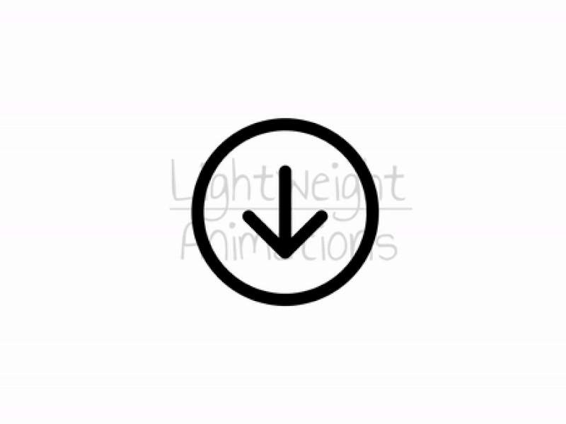 Animated Down Arrow Lottie Animation arrow arrows circle direction down down arrow download fade member navigation pointer