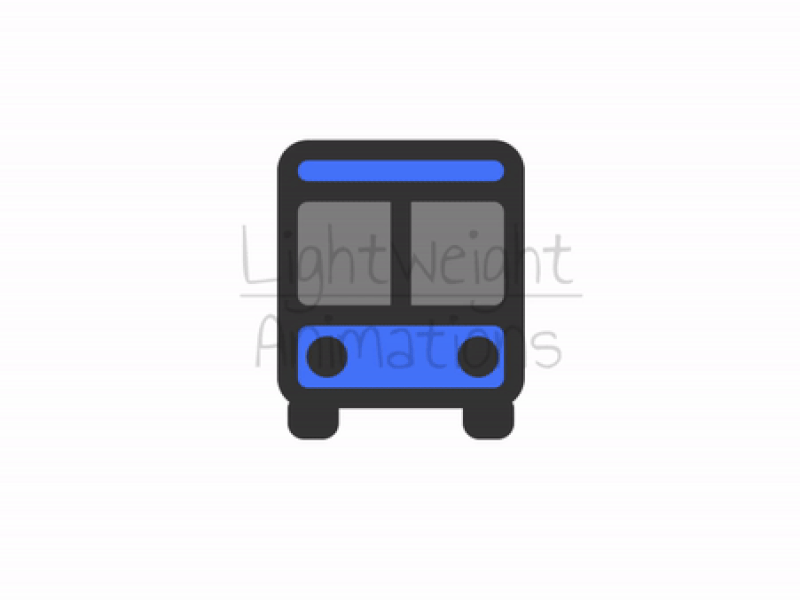 Animated Bus Lottie Animation bus delivery member people transport transportation travel vehicle