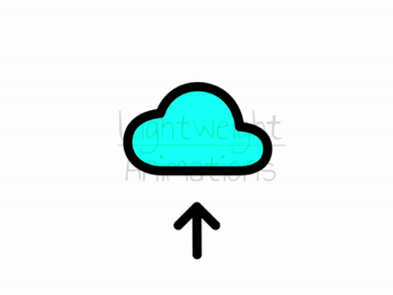 Cloud Upload Lottie Animation