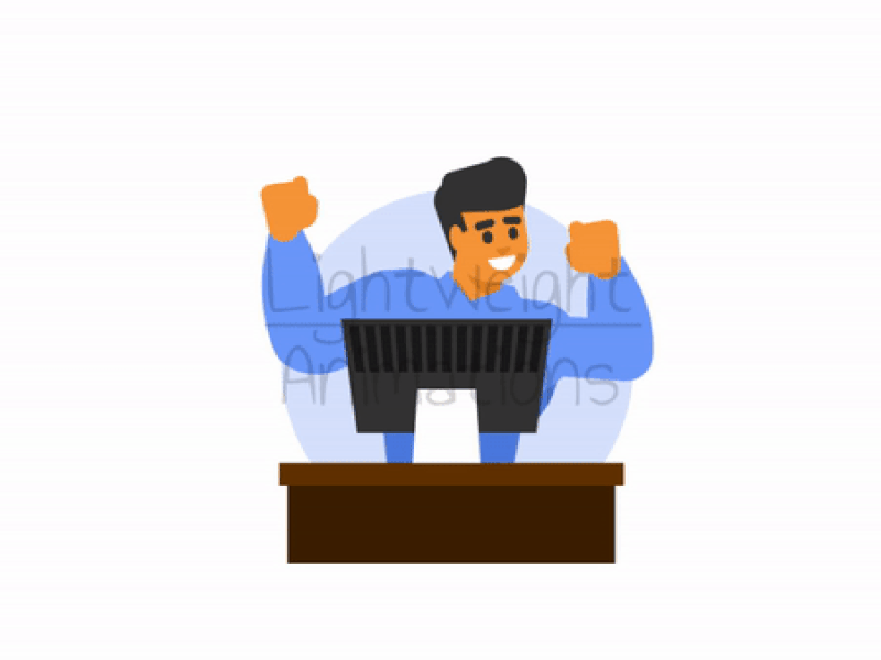 Happy Businessman Cartoon Animation achievement business businessman employer male employee man member people professional success suit trader tycoon work worker young