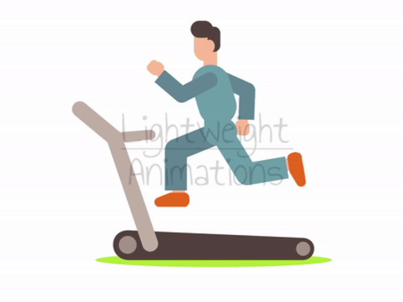Man Running On Treadmill Lottie Animation