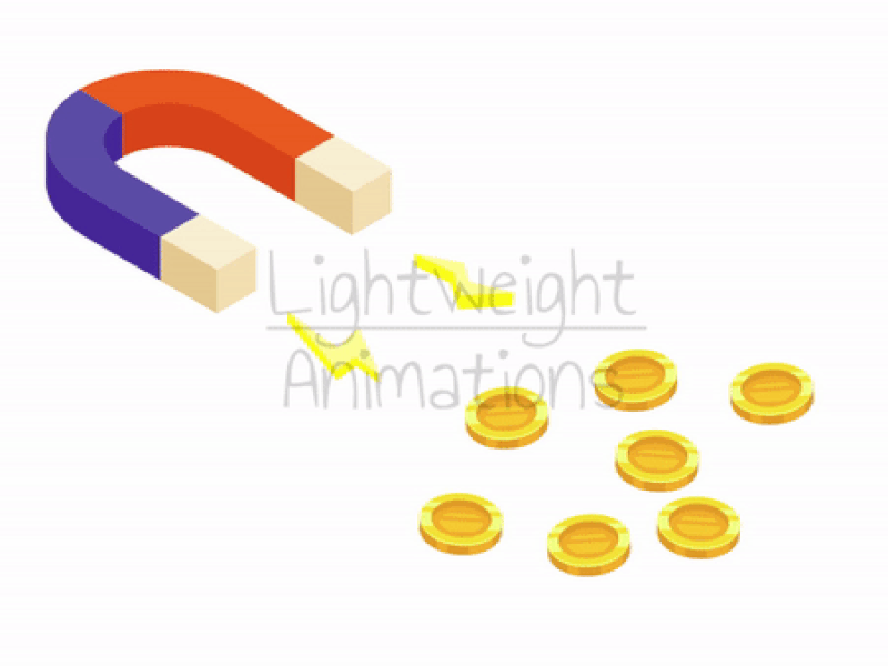 Money Magnet Lottie Animation attraction money business business idea coin attract finance finance idea financial attraction financial idea magnet member money attraction money magnet