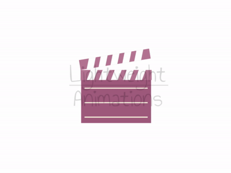 Movie Clapperboard Lottie Animation