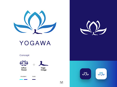 Yoga Logo Concept.