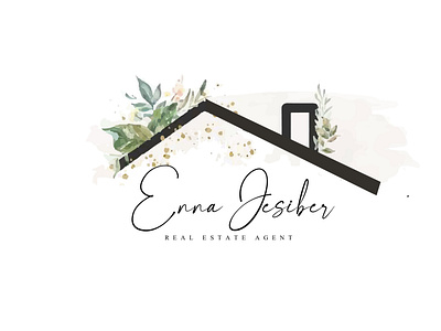 Real estate watercolor logo