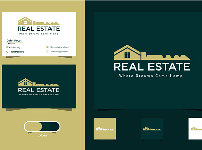Business Card and Logo designs For Real Estate business branding construction design graphic design logo property razaphics realtor vector