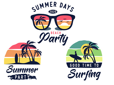 Summer camp party logo design adventure logo branding illustration logo outdoor razaphics vector