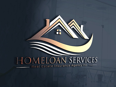 HOMELOAN SERVICES LOGO 3d logo adobe illustrator adobe photoshop design graphic design logo vector