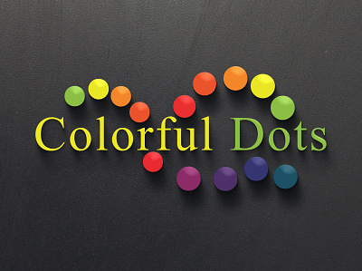 COLORFUL DOTS LOGO 3d logo adobe illustrator adobe photoshop design graphic design illustration logo vector