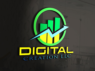 DIGITAL CREATION LOGO 3d logo adobe illustrator adobe photoshop design graphic design illustration logo vector