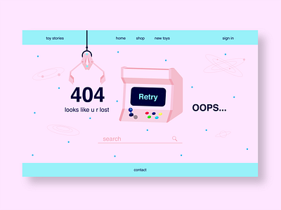 404 page from daily UI color design dribbble illustration ui