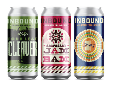 Beer can label designs for Inbound Brewco beer design beer label branding design graphic design illustration package design print typography
